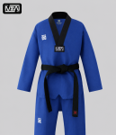 Blue Taekwondo Dobok with Black Collar