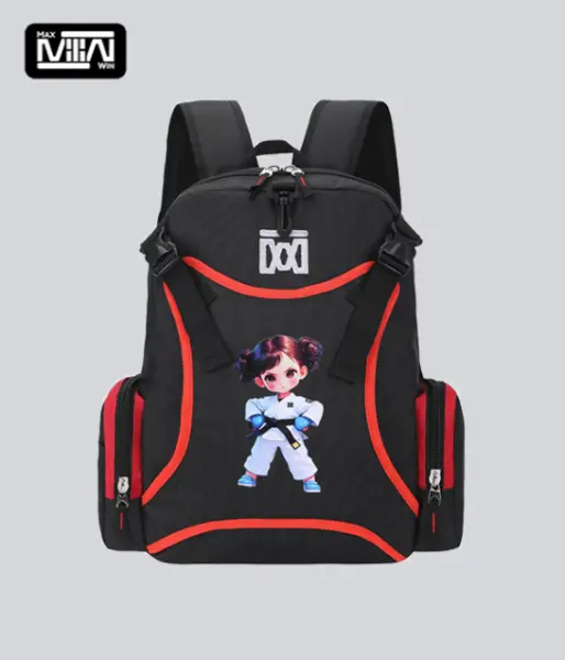 Girl's Black and Red Taekwondo Backpack