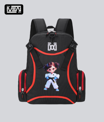 Girl's Black and Red Taekwondo Backpack